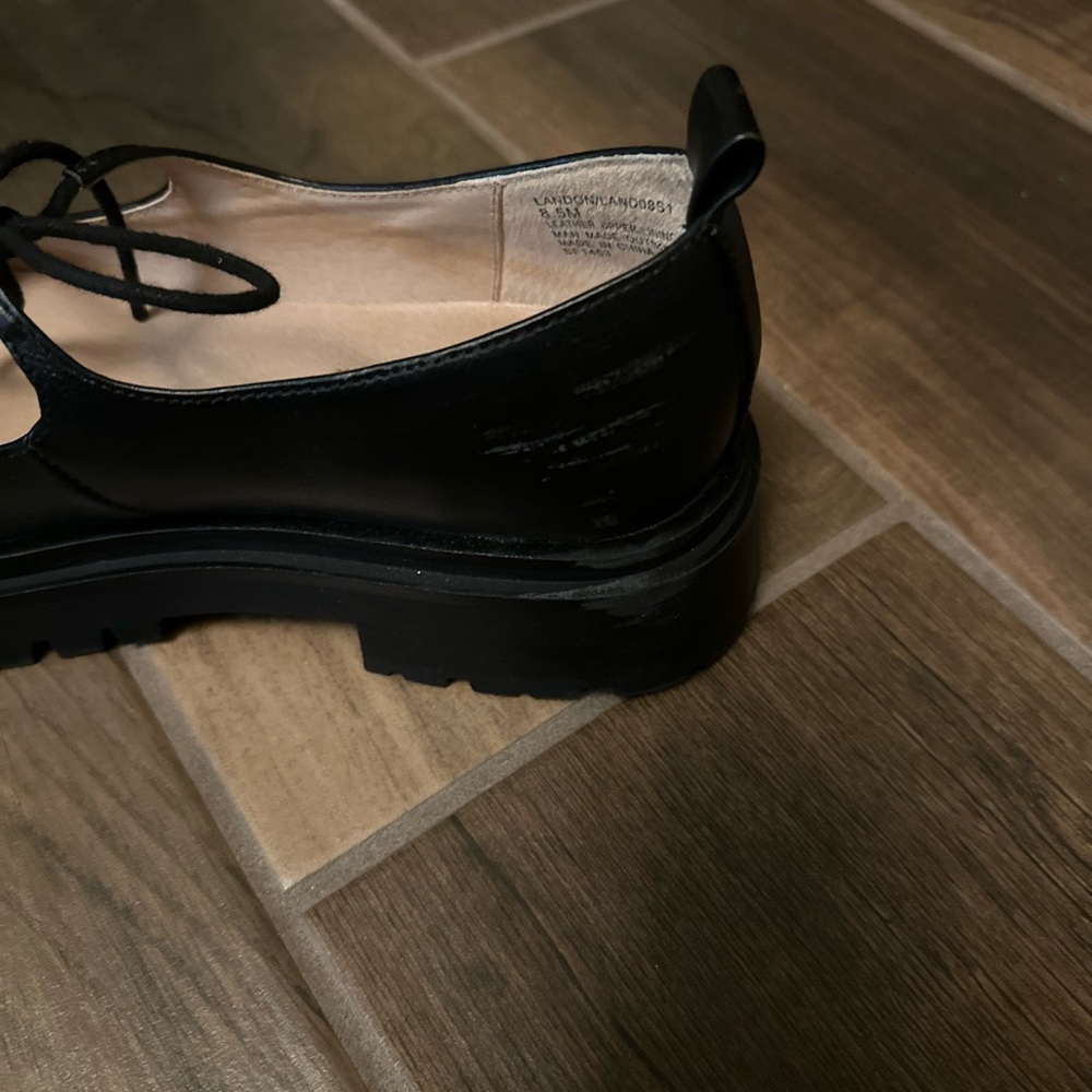 Steve Madden Black Flats with Chunky Sole and Mary Jane Strap- Landon Loafer - Picture 5 of 5